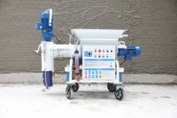 Machine à projeter le béton et le mortier à double moteur 5,5 kW avec pompe