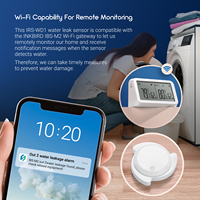 Détecteur de fuite d'eau WiFi OEM en plastique étanche IP67 avec alarme sonore améliorée et écran LCD, température 0,1°C, pour IRS-WD1