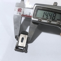 Clip à ressort pour panneau LED en acier nickelé argenté de 40 mm avec fermoir fixe pour installation dissimulée