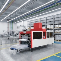 Machine d'emballage automatique complète à servomoteur pour bouteilles vides en plastique HDPE PET (eau, jus, vinaigre, huile, détergent, produits chimiques)