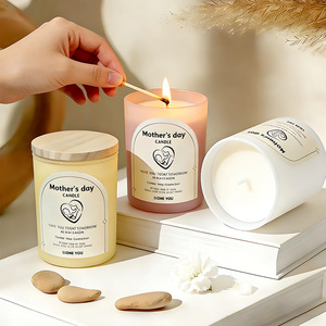 Fleurs pour <span class=keywords><strong>Maman</strong></span> Chérie, Cadeau Fête des Mères, Bougie en Cire de Soja Aromatique, Ambiance Apaisante, Joli Ornement en Verre Coloré - Product Image 4