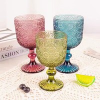Lot de Gobelets en Verre Transparent Gaufré pour Fêtes et Mariages – Luxe, Rouge et Rose, Écologique et Durable
