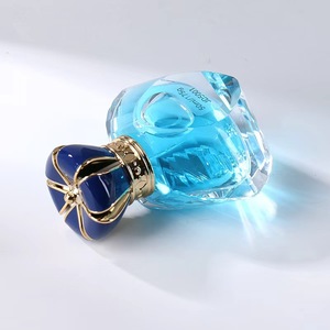 <b>Bottle</b> More Diamond Shaped <b>Glass</b> Perfume <b>Bottle</b> 50ml With Gold Cap For Refillable <b>Spray</b> - Product Image 1