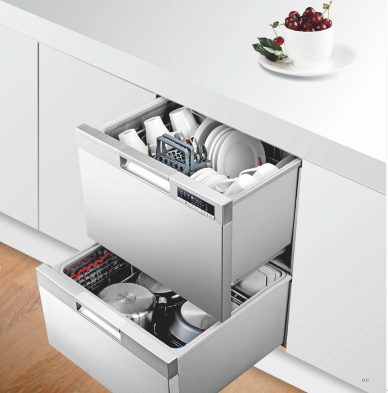 Smart Drawer Dishwashers Built in High Quality Professional Stainless Steel Turbo 12 Settings Household Home Drawer Dishwasher