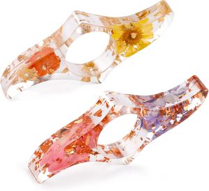 Segnalibro in Resina Trasparente con Fiori Secchi, Segnalibro Artistico in Resina Epossidica per Libri, Regalo Decorativo per la Lettura - Product Image 1