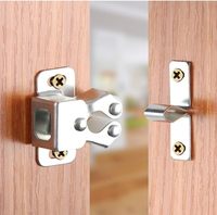 Loquet de porte d'armoire de salle de bain en fer, durable, design traditionnel, double loquet à rouleaux pour portes de meubles, ferme-porte