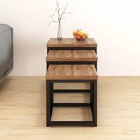Tables d'appoint gigognes modernes en forme de C personnalisées, ensemble de tables basses multifonctionnelles pour chevet et thé
