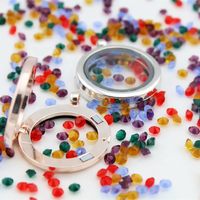 Collier pendentif en forme de boîte à photos ronde ouverte en herbe simple, accessoires de bricolage les plus récents de 2026, pour femmes, bijoux