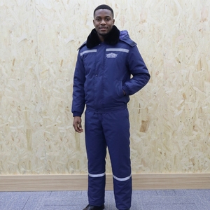 Uniforme de Invierno para Personal de Tierra de Aerolíneas de Alta Visibilidad, Conjunto de Ropa de Trabajo Acolchada, Resistente al Agua y al Viento, con Tiras Reflectantes - Product Image 3
