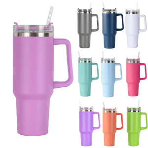 Taza de Viaje de Acero Inoxidable de Doble Pared Personalizada de 40 oz, Lista para Enviar, con Asa, Libre de BPA, a Prueba de Fugas, Aislamiento Térmico de 6 a 12 Horas - Product Image 1