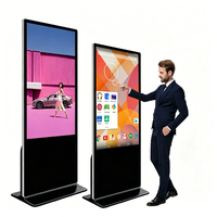 Pantallas Digitales con Pantalla Táctil LCD 4K HD de 43, 49, 55 y 65 Pulgadas, con Base para el Suelo, para Publicidad en Tiendas Minoristas y Kioscos