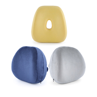 Oreiller de genou en mousse à mémoire de forme bleu pour dormir sur le côté, avec sangle réglable, pour étirement des jambes