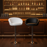 Tabouret de bar moderne en cuir de haute qualité personnalisé, chaise d'îlot de cuisine, chaise de bar réglable en hauteur