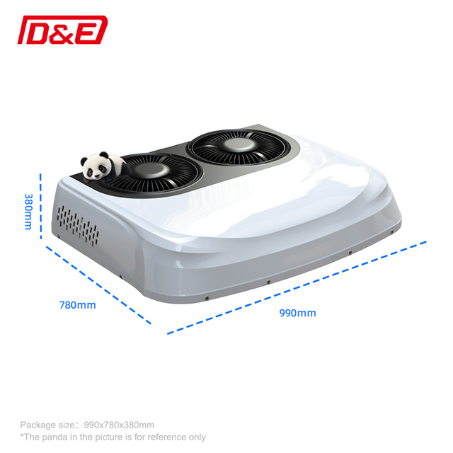 Double Fans Compact Rooftop Air Conditioner 24V Cab Sleeper Split Type Conditioner for RV TRUCK Camper Vans RV Smaller Size