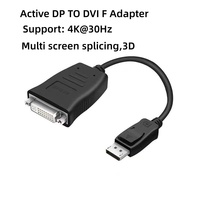 Adaptateur DFX Active vers DVI 4K 60Hz 30Hz Mâle vers Femelle, Convertisseur DP vers DVI, Câble Vidéo pour Affichage Multi-Écrans PC