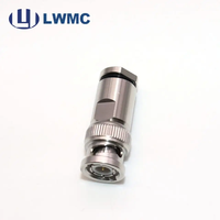 Conector Coaxial RF Macho de Alta Calidad y Buena Conectividad, con Adaptación de Impedancia, Tipo BNC, para Cable M&P-HYPERFLEX5/M&P-AIRBORNE5