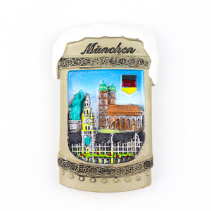 Fabricante logotipo personalizado pintura <span class=keywords><strong>Munich</strong></span> <span class=keywords><strong>Alemania</strong></span> recuerdo 3D resina Ref imán de nevera - Product Image 1