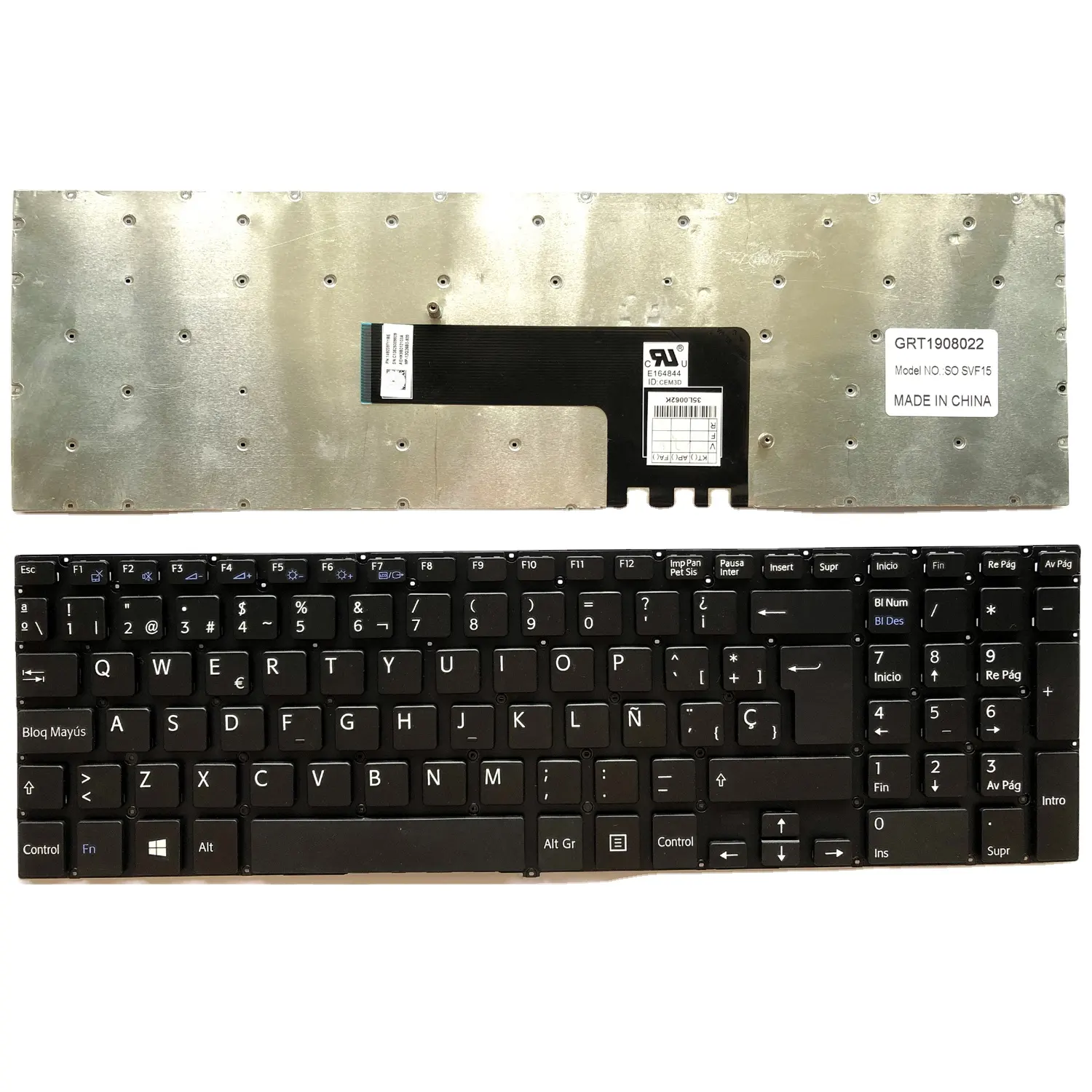 Clavier d'ordinateur portable lenovo Vaio SVF15, SVF15A, SVF15E, svf152, sans cadre