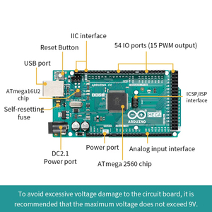 原装 <span class=keywords><strong>Arduino</strong></span> Mega 2560 R3 开发板，带 USB 线，微控制器编程和学习板，适合 DIY 电子产品 - Product Image 2