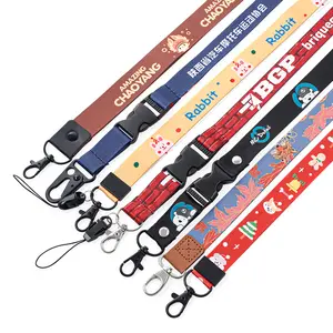 Schlussverkauf Nackenband-Schnurschlüsselbund Polyester-Schnurschlüsselband mit individuellem Logo