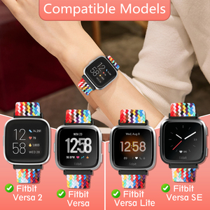 Tali Jam Pengganti Nilon Elastis Dapat Disesuaikan untuk Tali Jam Fitbit <span class=keywords><strong>Versa</strong></span>/Fitbit <span class=keywords><strong>Versa</strong></span> 2/Fitbit <span class=keywords><strong>Versa</strong></span> Lite/Fitbit <span class=keywords><strong>Versa</strong></span> SE - Product Image 2