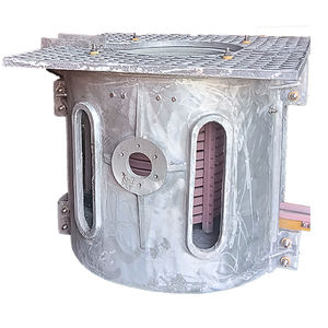 OEM Factory Industrial 150kg 200kg 350kg 500kg Horno de inducción de frecuencia intermedia para accesorios de hierro y fusión de acero - Product Image 1