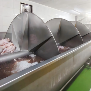 เครื่องทำความเย็นแบบสกรูสำหรับเนื้อสัตว์ Meridian Poultry Spiral Pre-Chiller พร้อมมอเตอร์ AC ปรับความเร็วได้ 500-10000 ชิ้นต่อชั่วโมง สำหรับการทำความเย็นซากสัตว์ - Product Image 3