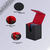 Boîte de rangement verticale pour cartes PQ PU, compatible avec les jeux de cartes à collectionner MTG PTCG CCG