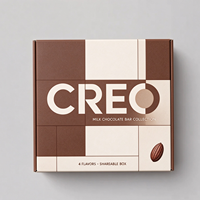 Boîte carrée personnalisable en carton ondulé pour la Saint-Valentin, pour en-cas, noix, bonbons, chocolat, avec finition brillante ou mate, laminée, magnétique