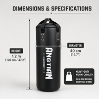 Sac de frappe lourd en cuir pour la boxe, sur pied, équipement professionnel de fitness pour la boxe
