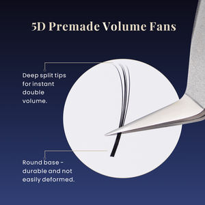 Extensions de cils Gollee 5D faites à la main en PBT naturel coréen - Vegan et sans cruauté - Product Image 2