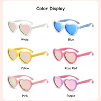 Lunettes de soleil pour bébé personnalisées avec logo en forme de cœur, polarisées, incassables, en TPEE, avec sangle, vente en gros sous marque privée