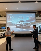 Écran de projection électrique blanc mat ultra HD 160 pouces 16:9 avec télécommande, vente en gros d'usine