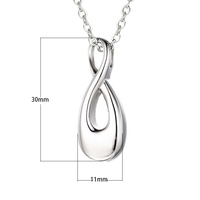 Parfum, huile essentielle, infini, pendentif souvenir pour toujours, urne commémorative, bijoux de crémation en acier inoxydable