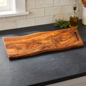 Tabla de Servir Multifuncional de Acacia Grande para Cocina, Tabla de Cortar Ecológica Antideslizante e Impermeable, Rectangular de 2.0cm - Product Image 1