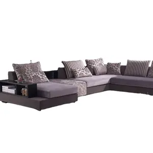 Grand canapé en tissu en forme de U, meubles de maison pour grand salon