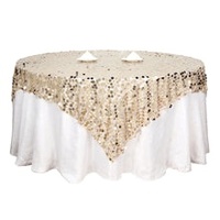 Vente chaude 18mm Silver Sequin Sparkle Table Cover pour événement de mariage