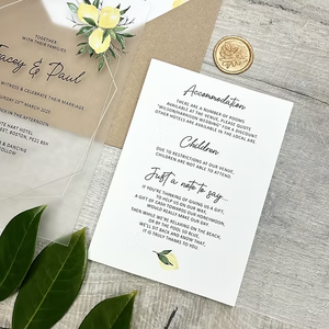 ที่ไม่ซ้ำกันมะนาวคำเชิญงาน<span class=keywords><strong>แต่งงาน</strong></span>อะคริลิ - Product Image 3