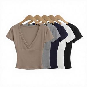 Camisetas de Verano 2026, Camiseta Corta de Manga Corta, Ropa Deportiva Moderna para Gimnasio, Camiseta Básica para Mujer - Product Image 2