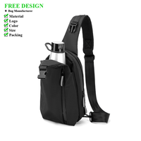 Nouveau sac de poitrine pour homme, sac bandoulière élégant, petit sac à bandoulière résistant à l'eau pour homme, sac décontracté à une épaule