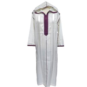 Thobe Musulman de Luxe à Capuche, Jubba Marocain, Kaftan Islamique Tendance pour <span class=keywords><strong>Homme</strong></span> - Product Image 4