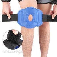 Genouillères en gel réutilisables pour le sport, à double usage, pour le froid et le chaud, avec sangles élastiques, gel flexible pour les coudes et les genoux, poche à glace