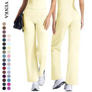 Pantalon de yoga ample pour femmes, taille haute, élastique, effet push-up fessier, coupe droite, pour le fitness et le sport - Product Image 1