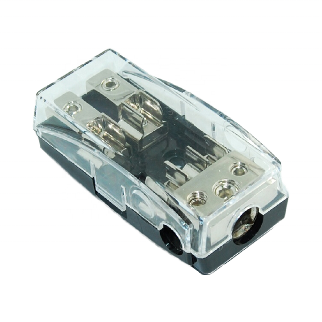 0/4 Gauge to 4/8 Gauge 60 Amp Mini ANL 2 Way Fuse Holder Distribution Block 60A for Car Audio