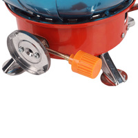 Réchaud de camping portable et pliable pour l'extérieur, la randonnée, les voyages, la cuisine, le barbecue – Mini réchaud à gaz coupe-vent