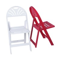 Chaise pliante en résine à dossier ventilé et assise à lattes, design moderne, empilable, transport facile, idéale pour la location événementielle (mariages, banquets), direct usine
