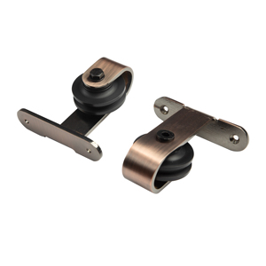 Rieles y Rodillos Superiores de Acero WEKIS para Puertas Correderas de Granero en Cobre Antiguo, Ideales para Cocina y Sala de Estar - Product Image 3