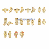 50ohm para SMA macho a hembra conectores coaxiales de ángulo recto MONTAJE DE Cable de contacto de cobre conectores RF de placa PCB a la venta