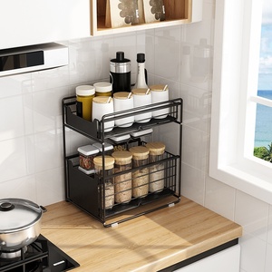 Double-Layer Multifunctional Office Living Room <strong>File</strong> Storage Rack Upgraded Foldable Push- Pull <strong>Metal</strong> Iron Straw <strong>File</strong> <strong>Cabinets</strong> - Product Image 5