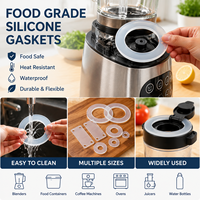 Joint d'étanchéité en silicone souple sur mesure de forme géométrique pour conteneur alimentaire, en matériau sûr non déchirable, pièces personnalisées